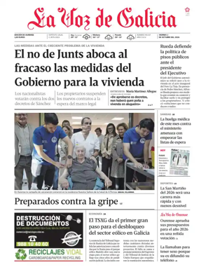 Cover of La Voz de Galicia (Ourense)