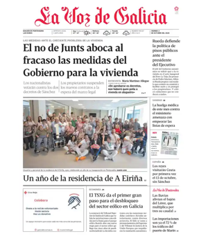 Cover of La Voz de Galicia (Pontevedra)