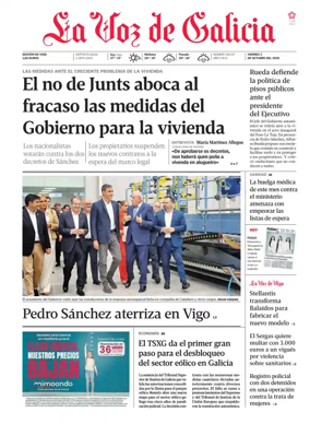 Cover of La Voz de Galicia (Vigo)