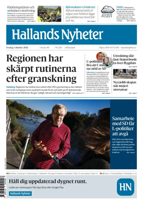 Cover of Hallands Nyheter