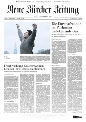 Cover of Neue Zurcher Zeitung