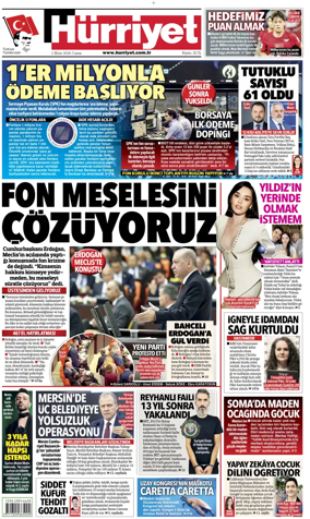 Cover of Hurriyet