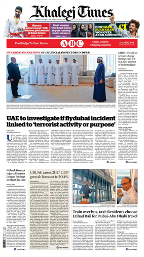 Cover of Khaleej Times