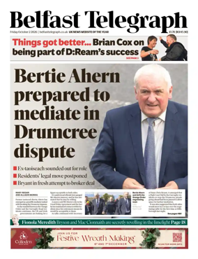 Cover of Belfast Telegraph