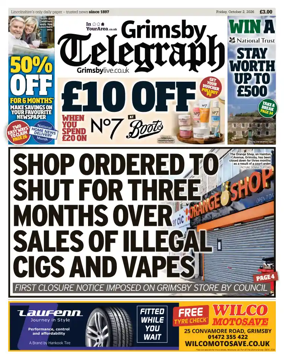 Cover of Grimsby Telegraph