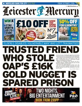 Cover of Leicester Mercury