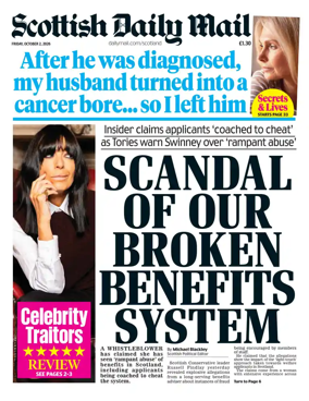 Cover of Scottish Daily Mail