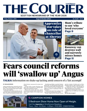 Cover of The Courier & Advertiser (Angus and Dundee)