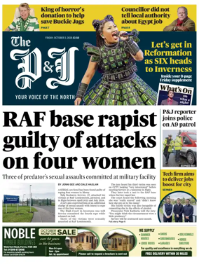 Cover of The Press and Journal (Inverness Highlands and Islands)