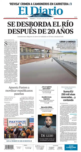 Cover of El Diario de El Paso