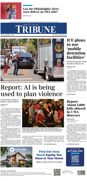 Cover of Great Falls Tribune