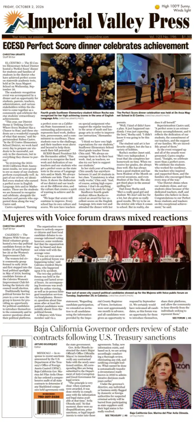 Cover of Imperial Valley Press