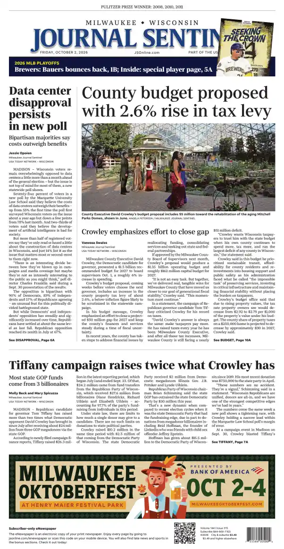 Cover of Milwaukee Journal Sentinel