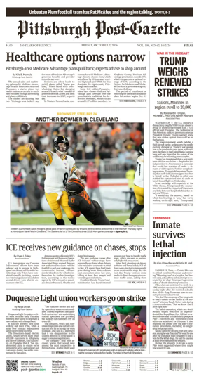 Cover of Pittsburgh Post-Gazette