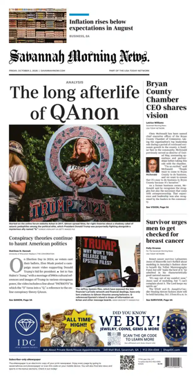 Cover of Savannah Morning News