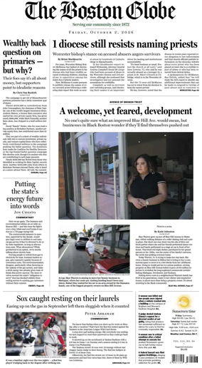 Cover of The Boston Globe