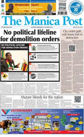 Cover of The Manica Post