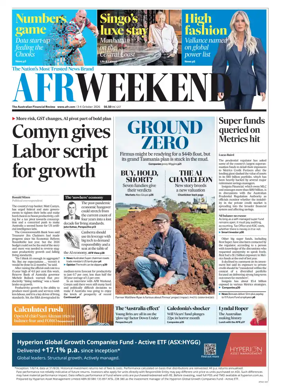 Cover of The Australian Financial Review