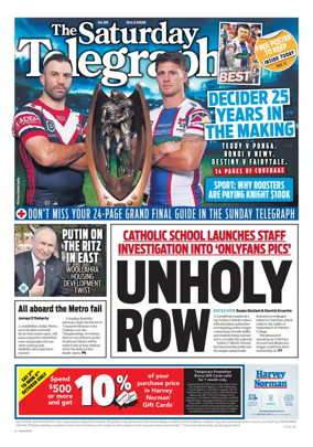 Cover of The Daily Telegraph (Sydney)