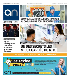Cover of Acadie Nouvelle