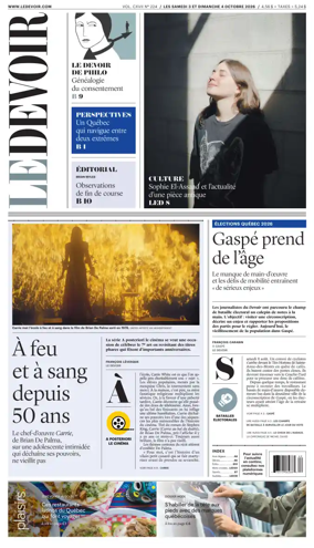 Cover of Le Devoir