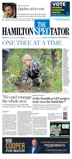 Cover of The Hamilton Spectator
