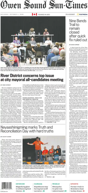 Cover of The Sun Times (Owen Sound)