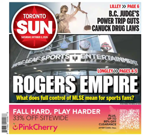 Cover of Toronto Sun