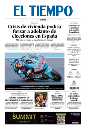 Cover of El Tiempo (Bogota)
