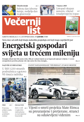 Cover of Vecernji list BiH