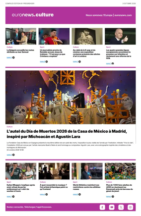 Cover of Euronews Culture (French)