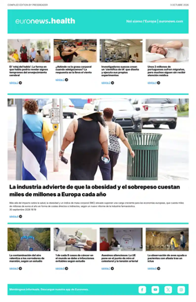 Cover of Euronews Health (Spanish) Compiled Edition