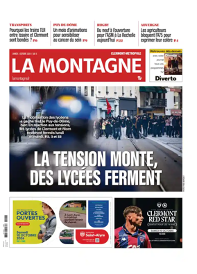 Cover of La Montagne (Clermont-Metropole)