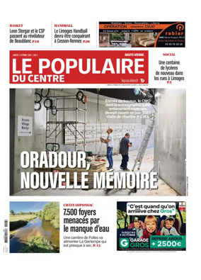 Cover of Le Populaire du Centre (Haute-Vienne)