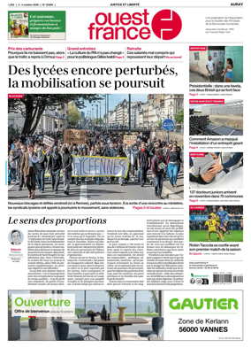 Cover of Ouest France (Auray)