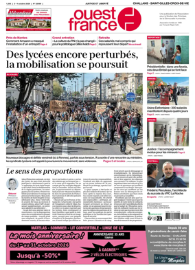 Cover of Ouest France (Challans / Saint-Gilles-Croix-de-Vie)