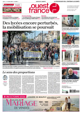 Cover of Ouest France (La Roche-sur-Yon - Fontenay-le-Comte)