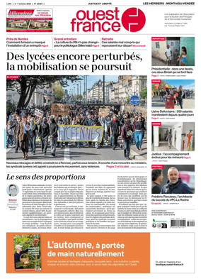 Cover of Ouest France (Les Herbiers / Montaigu)