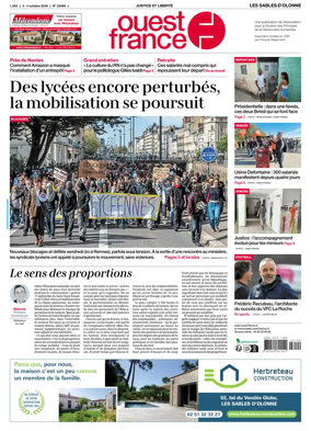 Cover of Ouest France (Les Sables-d'Olonne)