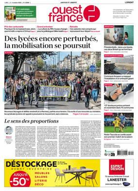 Cover of Ouest France (Lorient)
