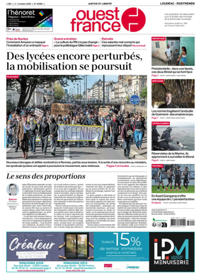 Cover of Ouest France (Loudeac / Rostrenen)