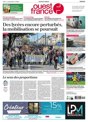 Cover of Ouest France (Pontivy)