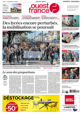 Cover of Ouest-France (Quimperle Concarneau)