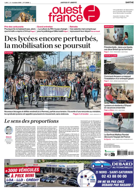Cover of Ouest France (Sarthe)