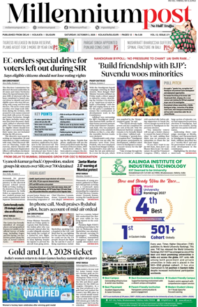 Cover of Millennium Post (Kolkata)
