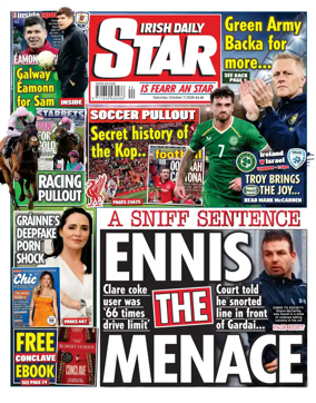 Cover of Irish Daily Star