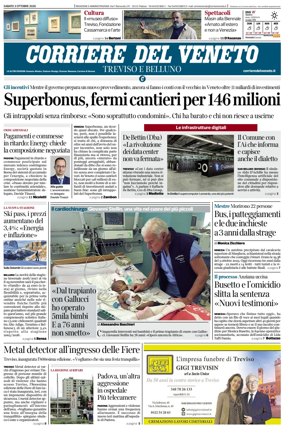 Cover of Corriere del Veneto (Treviso e Belluno)