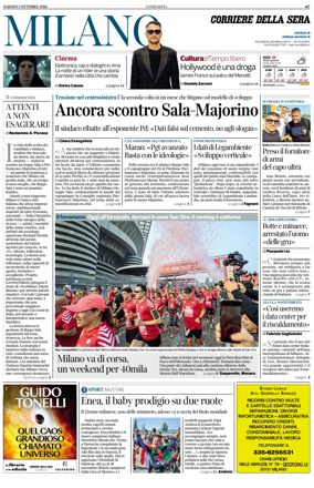 Cover of Corriere della Sera (Milano)
