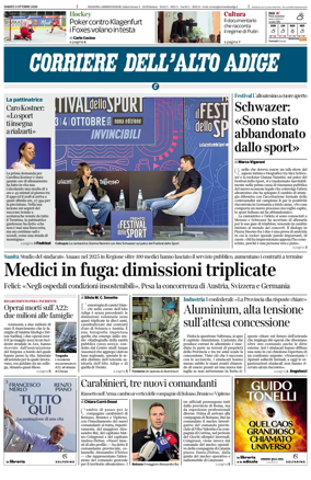 Cover of Corriere dell'Alto Adige