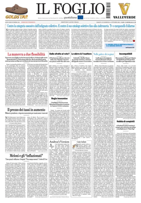 Cover of Il Foglio Quotidiano